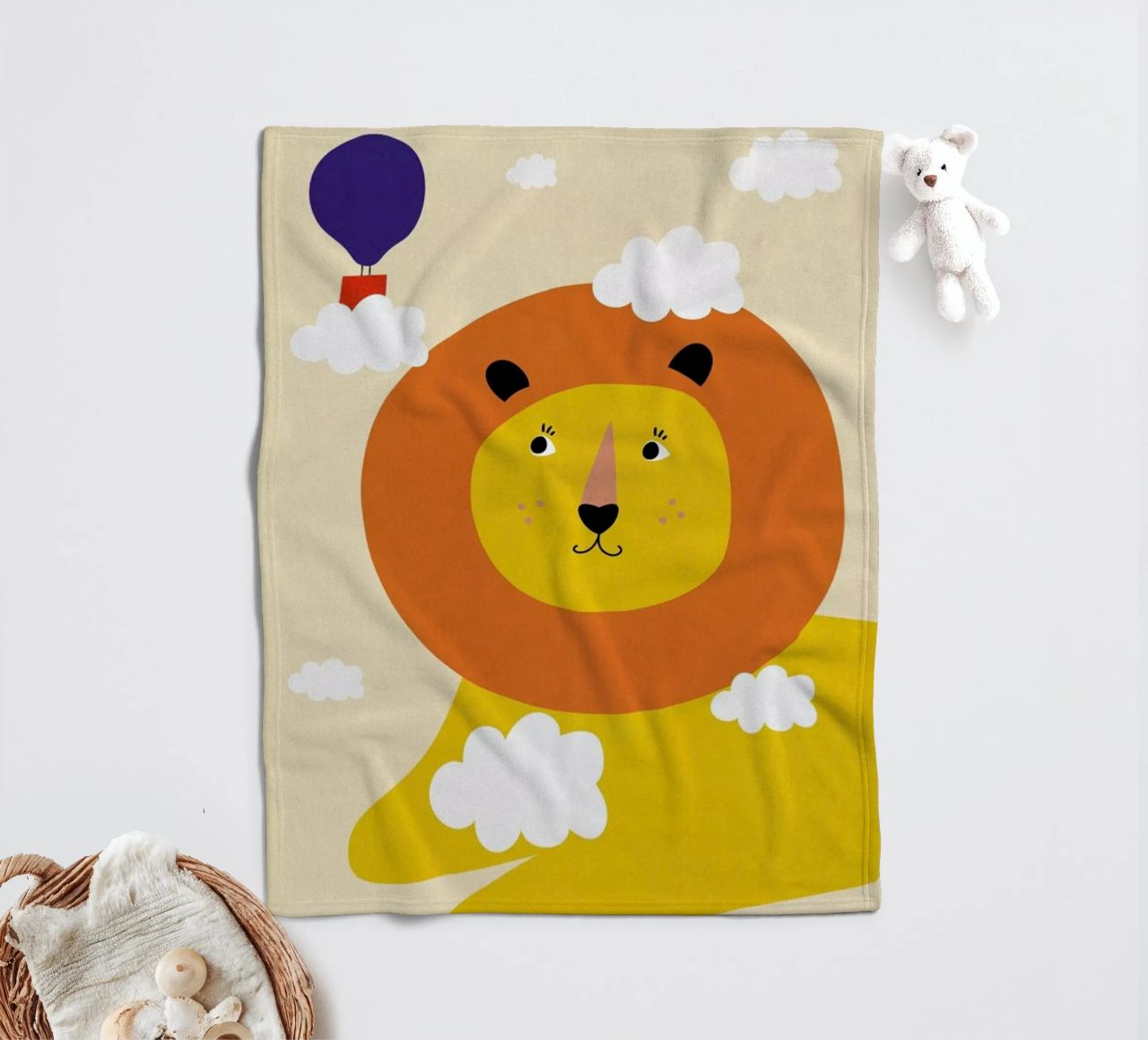 Head in the Clouds fleece blanket by Little Flourishes