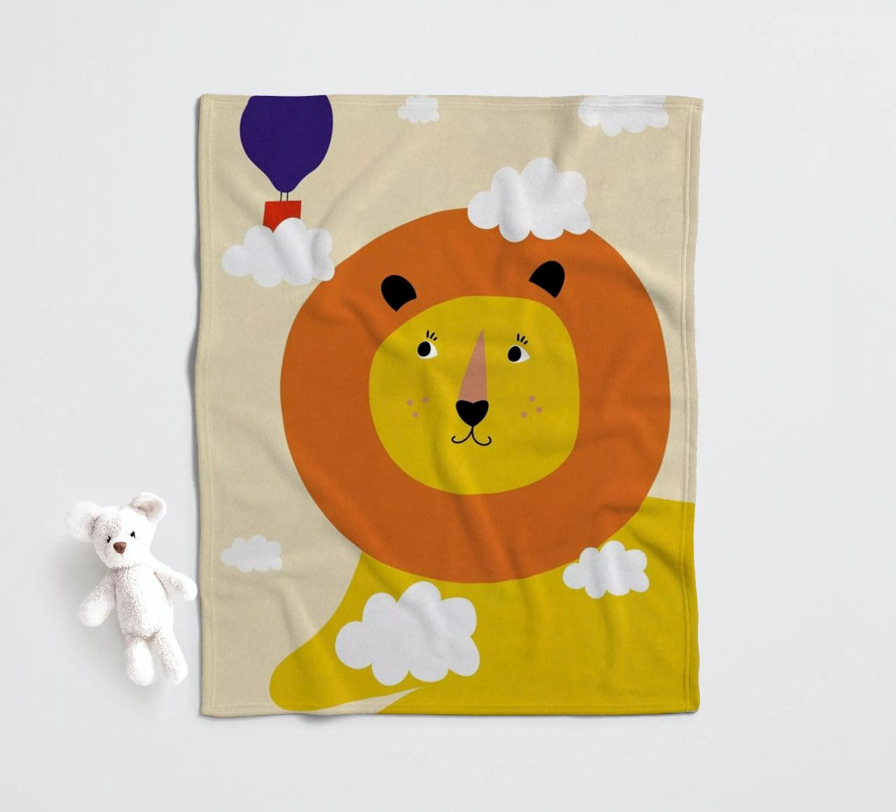 Head in the Clouds fleece blanket by Little Flourishes