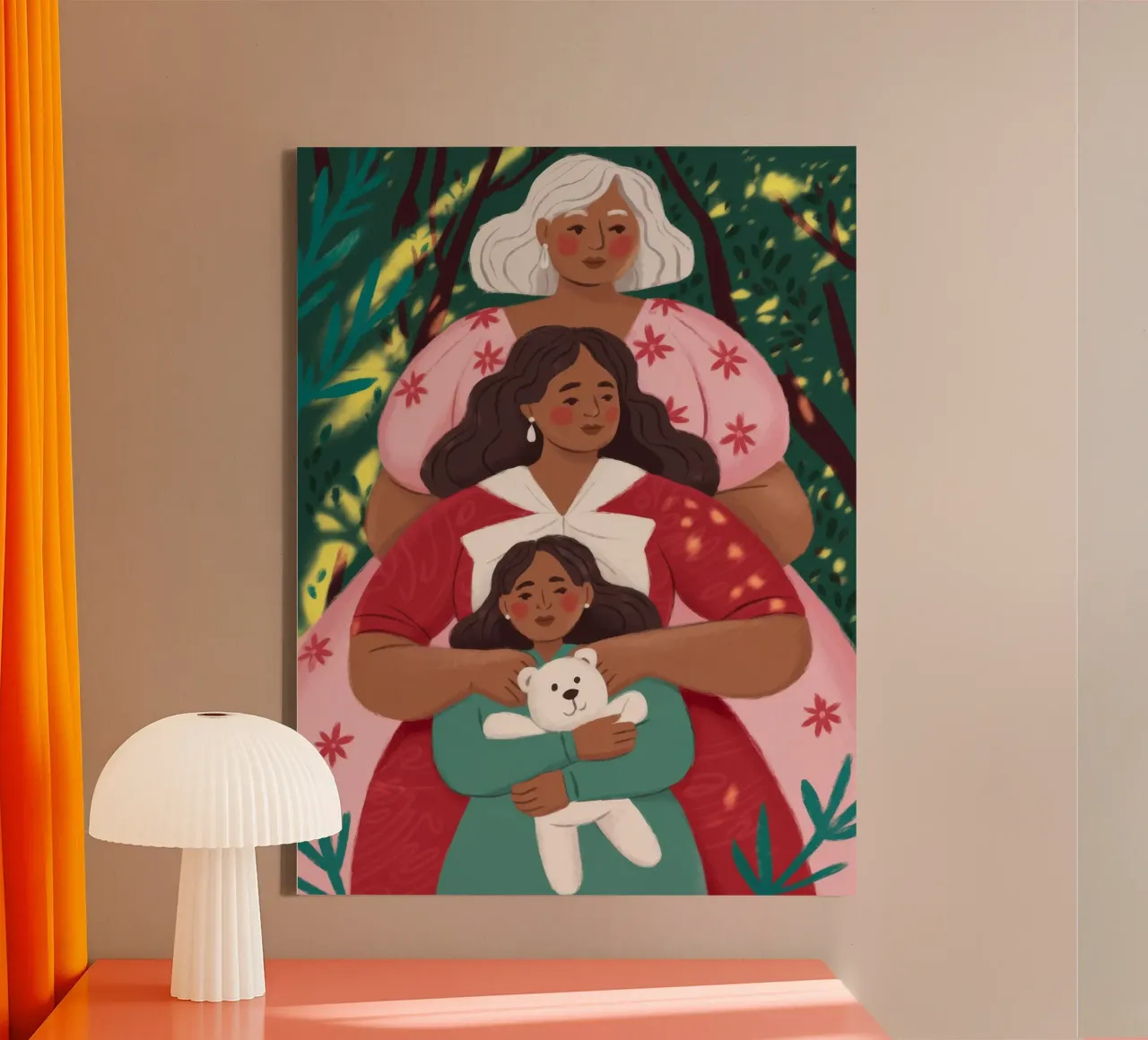 Serene retraite aan het zwembad canvas met Baklijst van Veiled Canvas