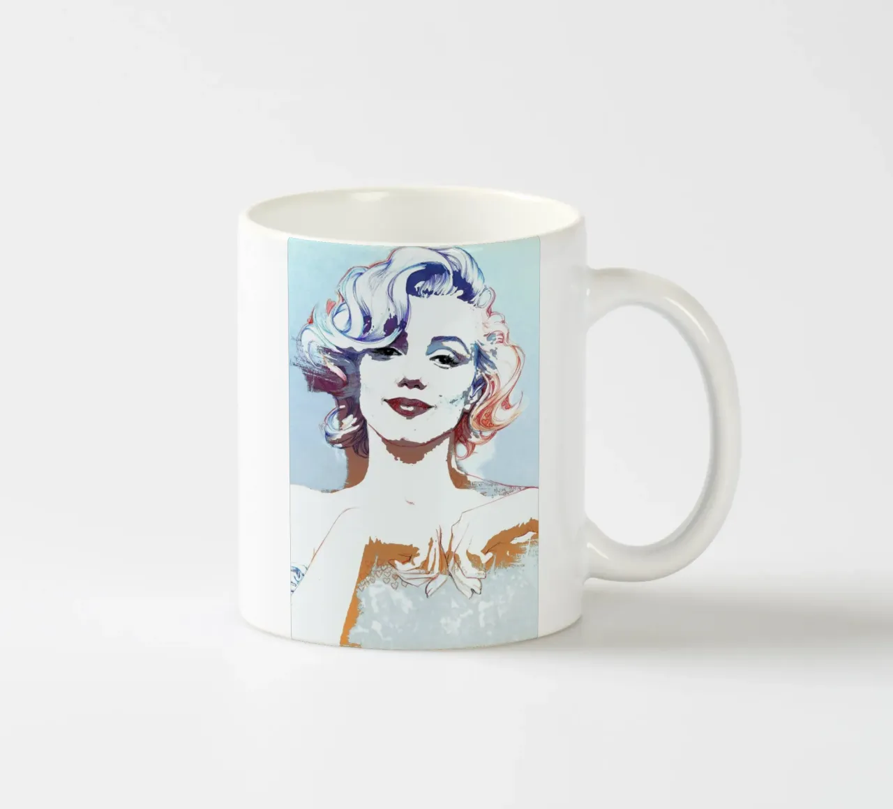 Ritratto artistico di Marilyn Monroe tazza in ceramica da Susana Miranda ilustracion