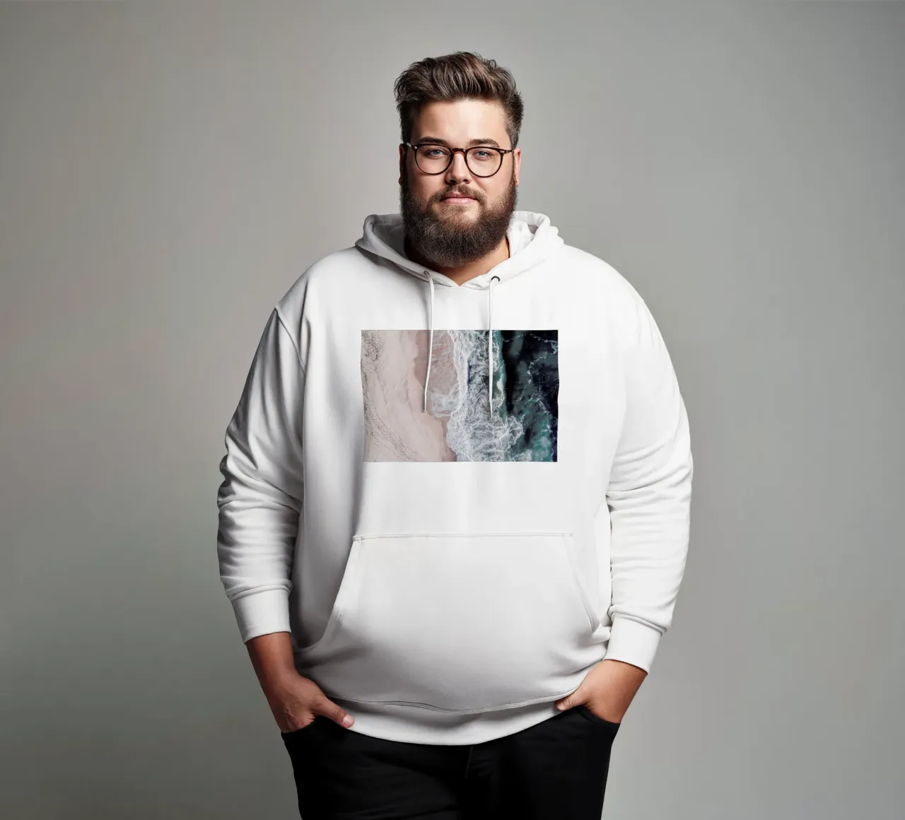 Crashing Waves felpa con cappuccio da Ingrid Beddoes