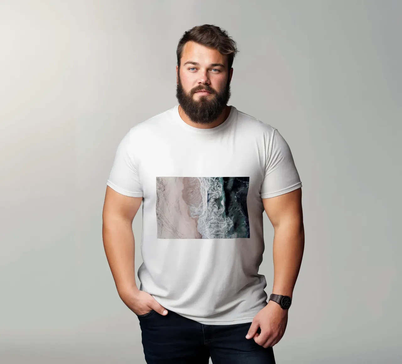 Crashing Waves t-shirt da Ingrid Beddoes