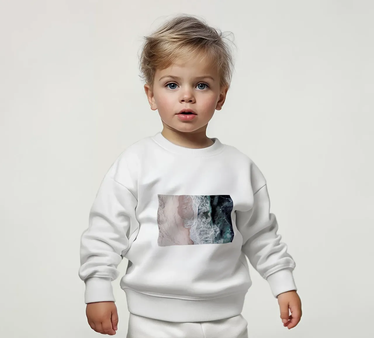 Crashing Waves baby sweatshirt van Ingrid Beddoes
