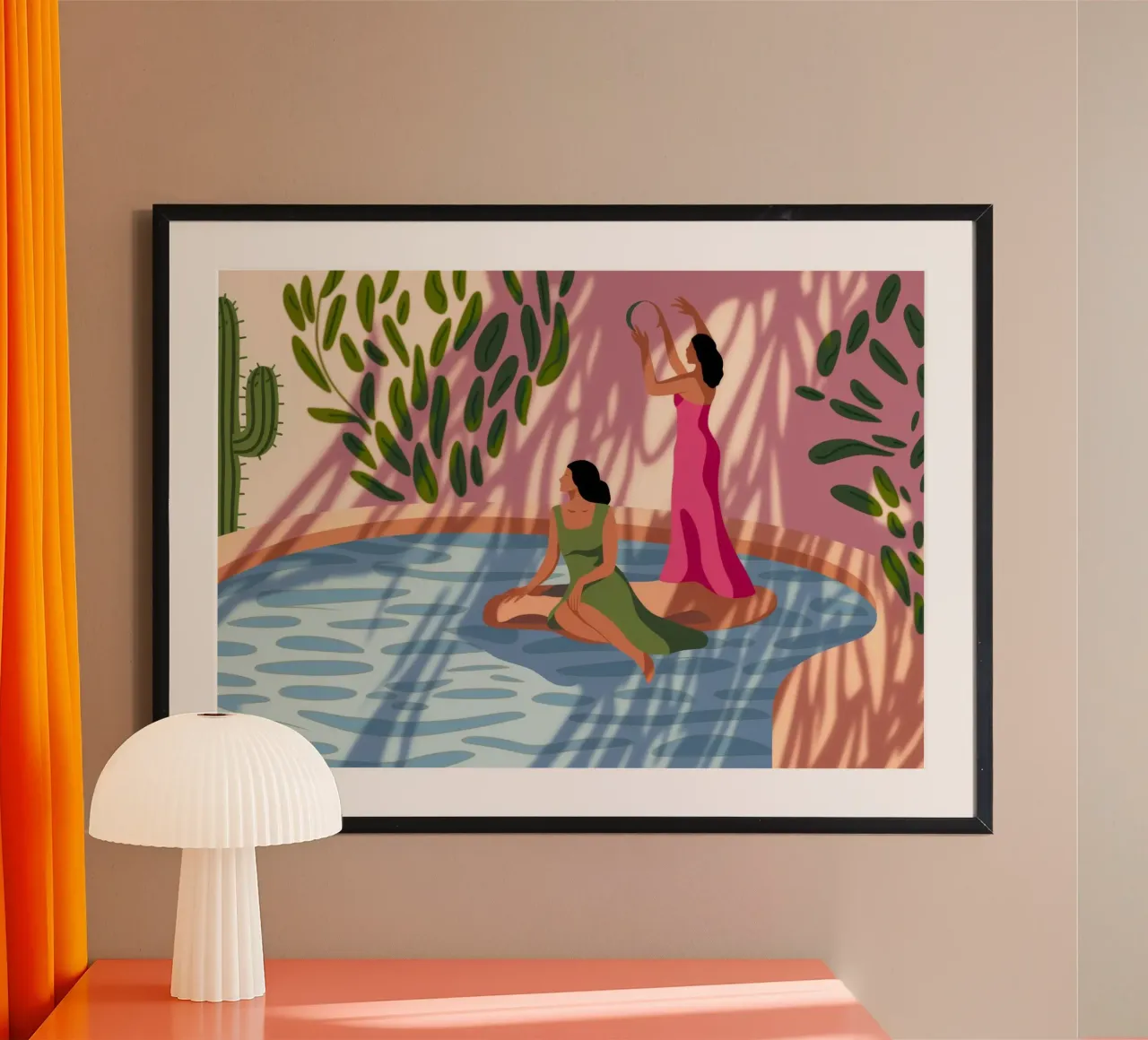 Tranquilla danza dell'acqua poster da Veiled Canvas