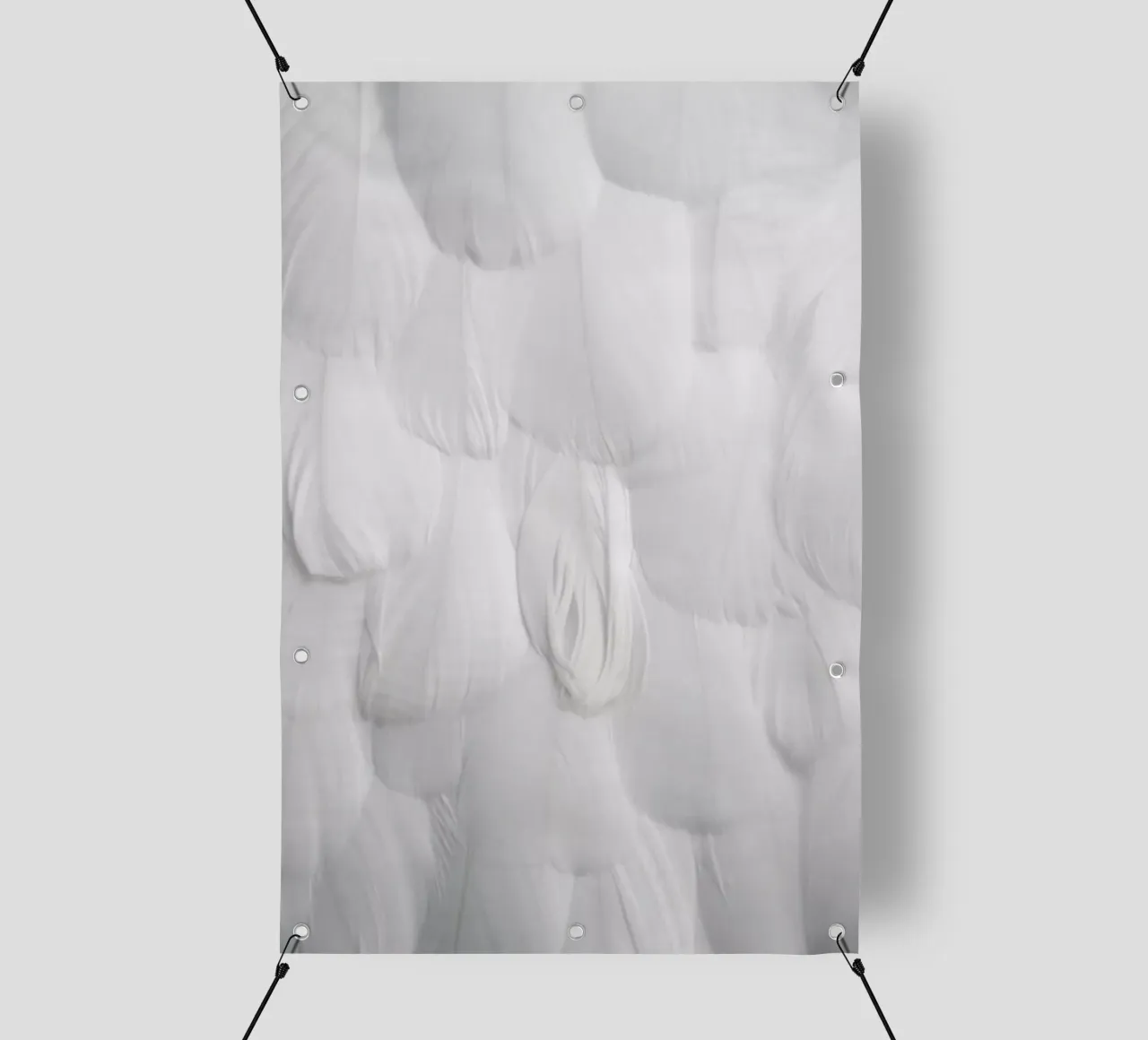 Soft White Feathers telo in pvc da Studio Nahili