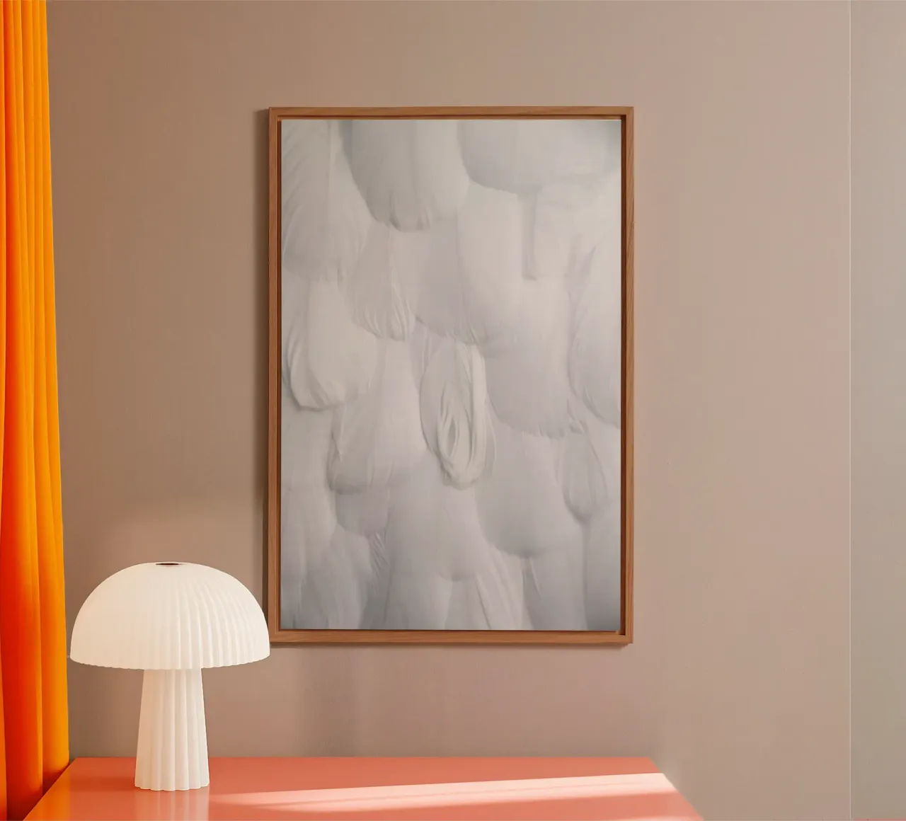 Soft White Feathers alluminio dibond da Studio Nahili