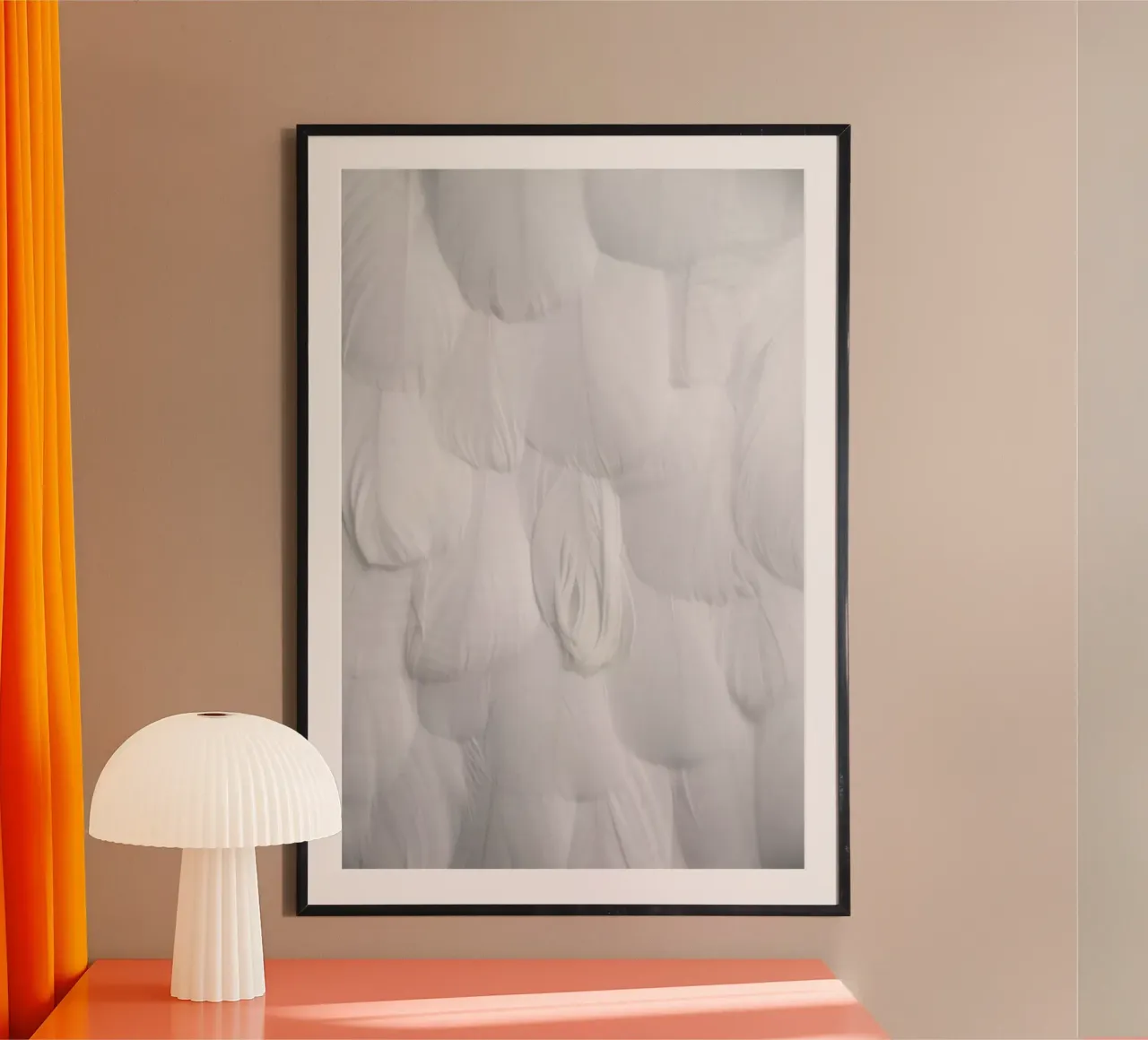 Soft White Feathers poster da Studio Nahili