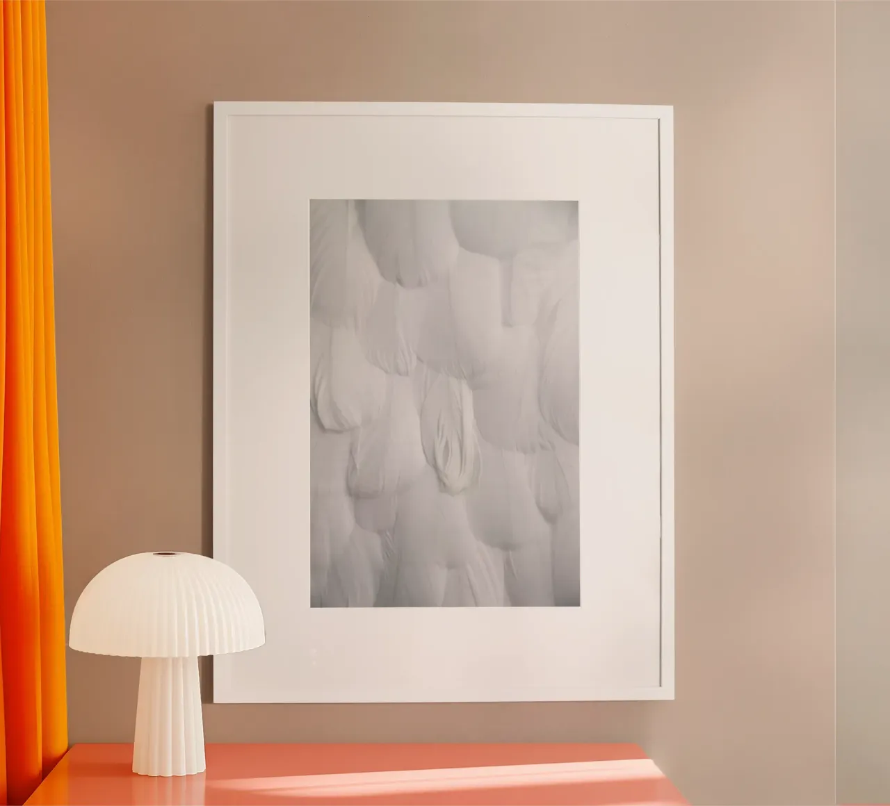 Soft White Feathers poster da Studio Nahili