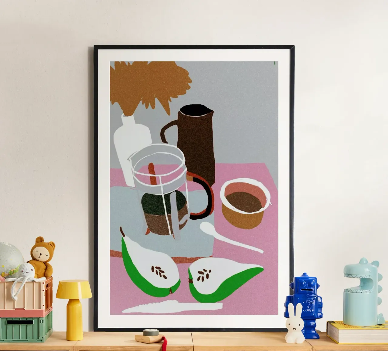 Stillleben Frühstück 2 poster con telaio in legno da Eva Wünsch