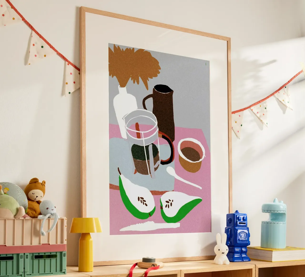 Stillleben Frühstück 2 poster con telaio in legno da Eva Wünsch