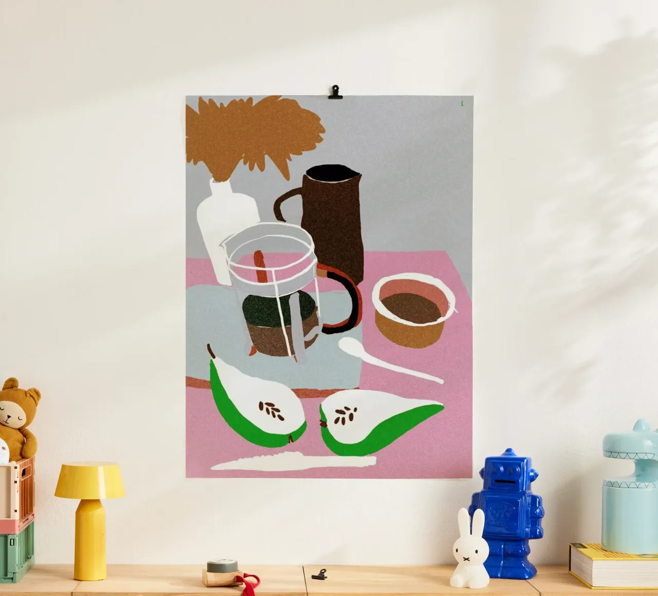 Stillleben Frühstück 2 poster con telaio in legno da Eva Wünsch