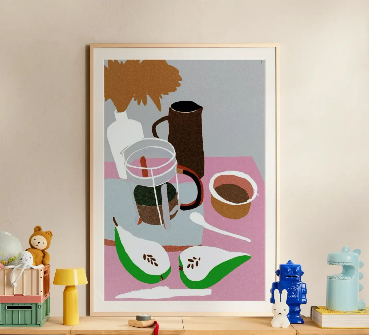 Stillleben Frühstück 2 poster con telaio in legno da Eva Wünsch