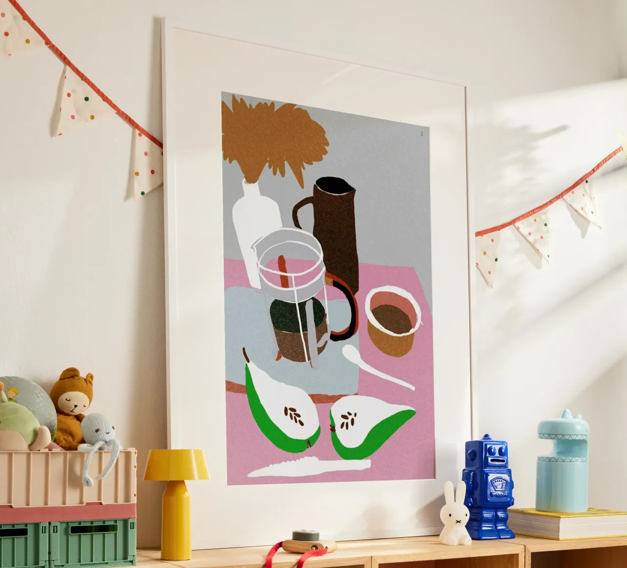 Stillleben Frühstück 2 poster con telaio in legno da Eva Wünsch