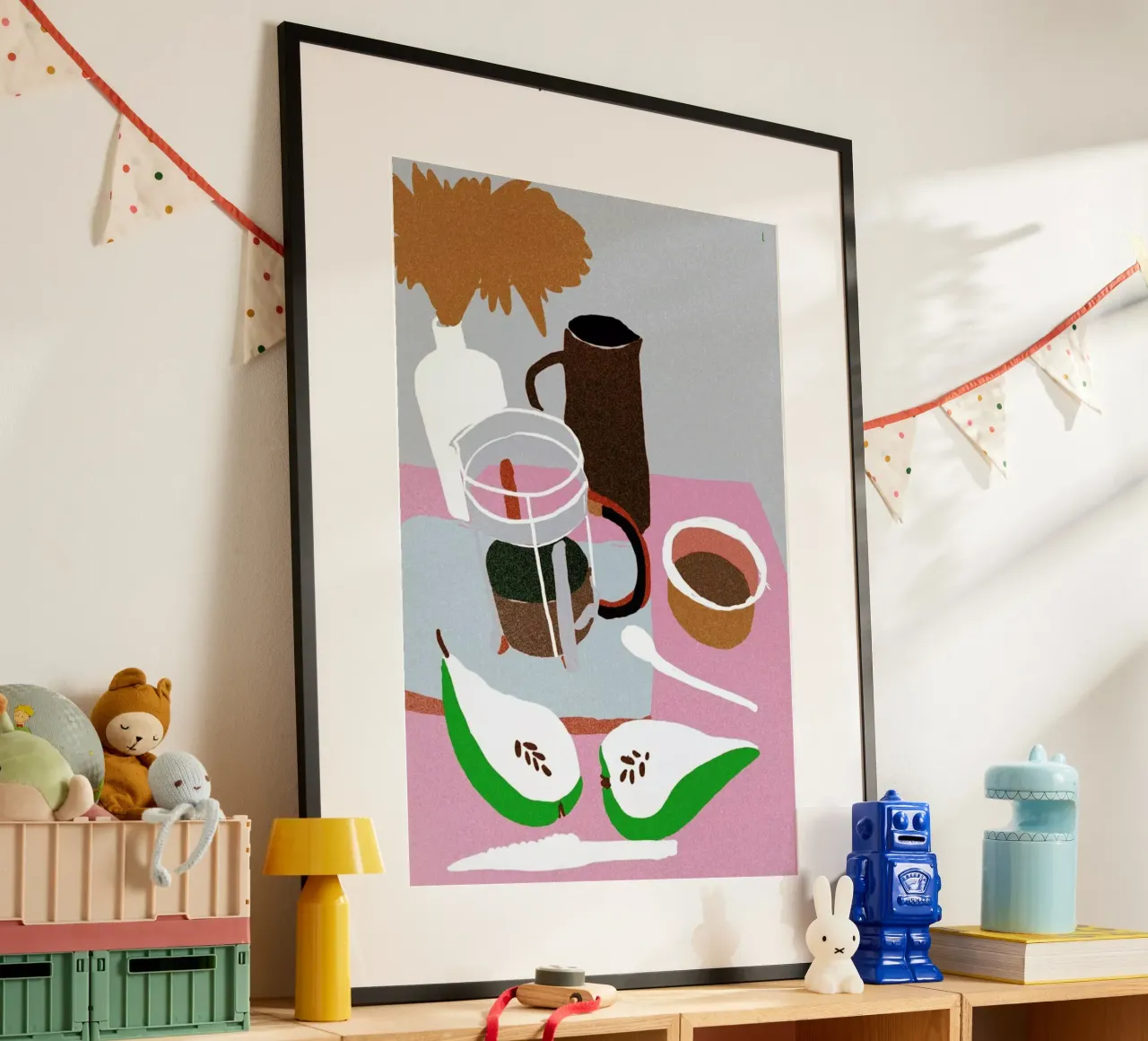 Stillleben Frühstück 2 poster con telaio in legno da Eva Wünsch