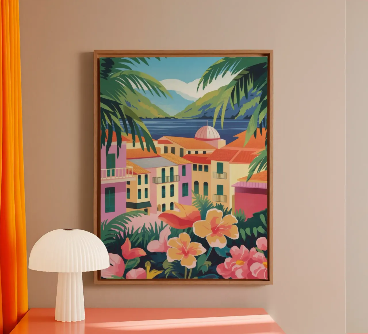Coastal Paradise Vista tela con Cornice a cassetta da Veiled Canvas