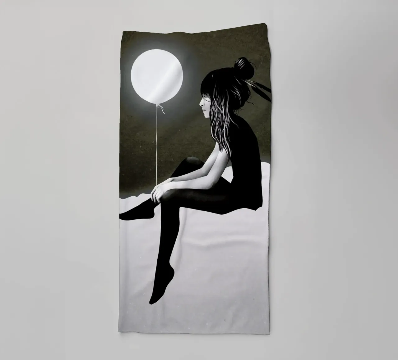 No Such Thing As Nothing (by Night) towel by Ruben Ireland