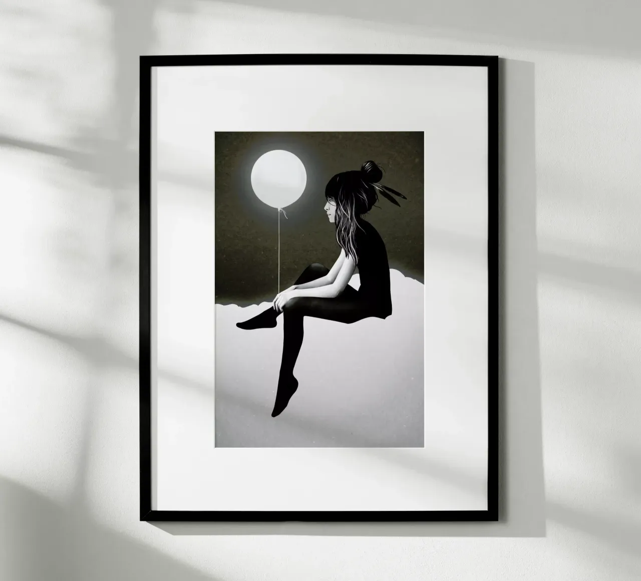 No Such Thing As Nothing (by Night) poster con telaio in alluminio da Ruben Ireland