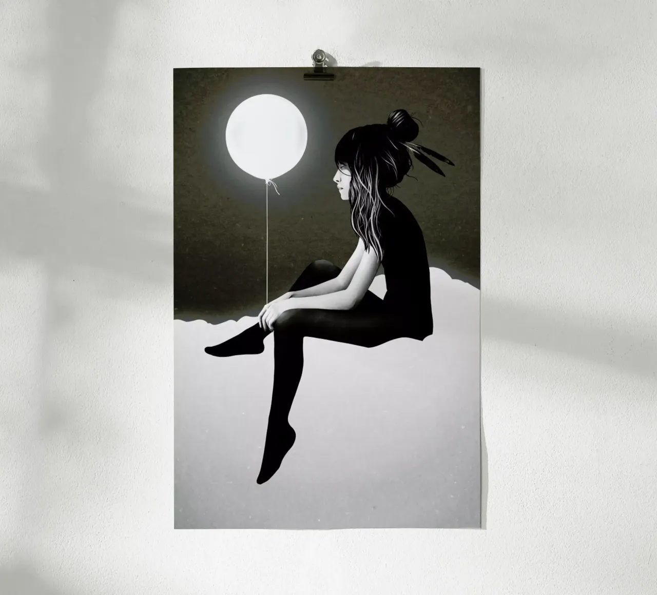 No Such Thing As Nothing (by Night) poster con telaio in alluminio da Ruben Ireland