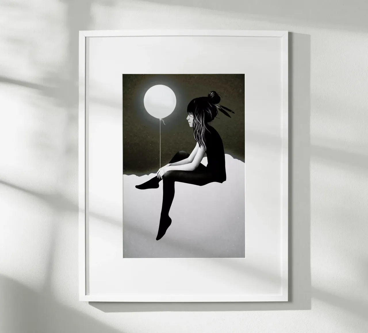 No Such Thing As Nothing (by Night) poster con telaio in alluminio da Ruben Ireland