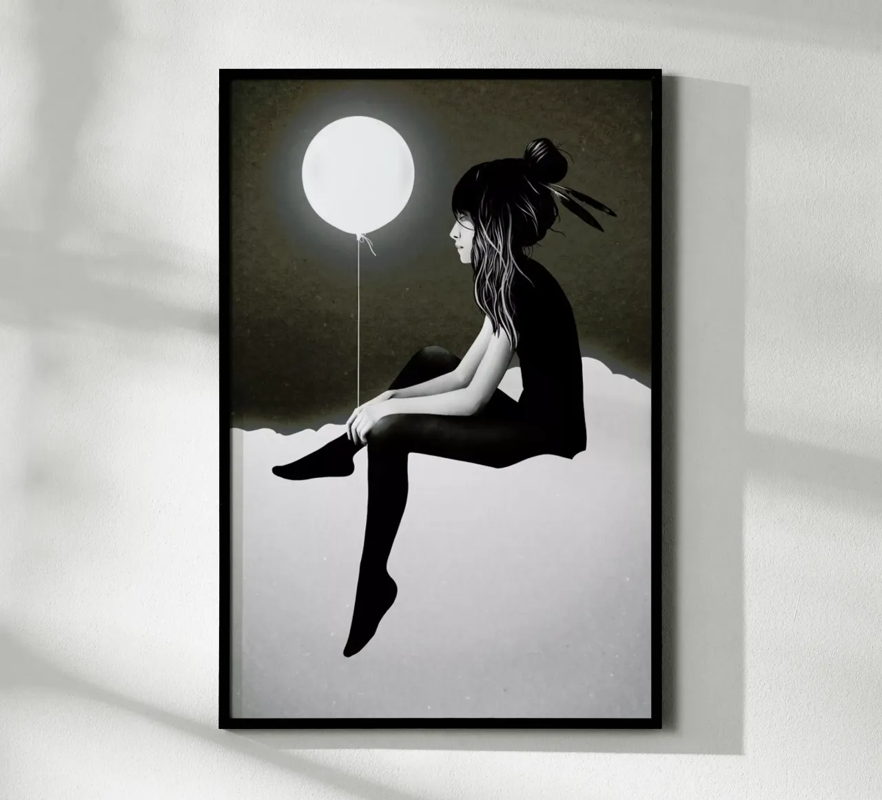 No Such Thing As Nothing (by Night) poster con telaio in alluminio da Ruben Ireland