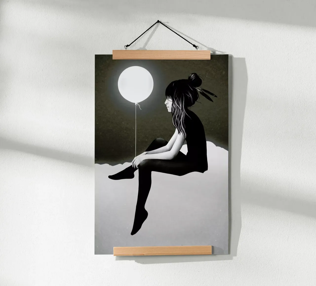 No Such Thing As Nothing (by Night) poster con telaio in alluminio da Ruben Ireland
