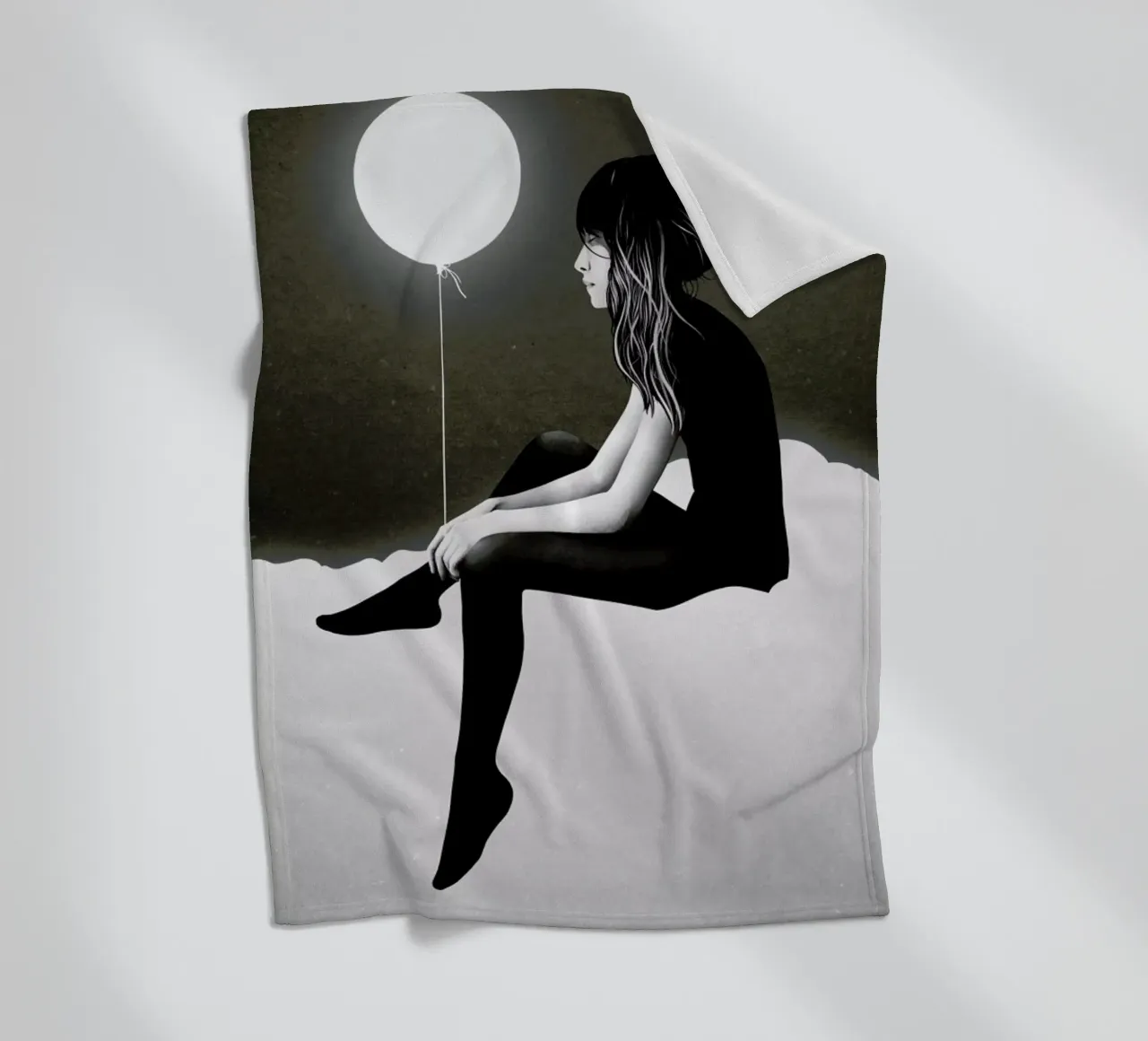 No Such Thing As Nothing (by Night) fleece blanket by Ruben Ireland