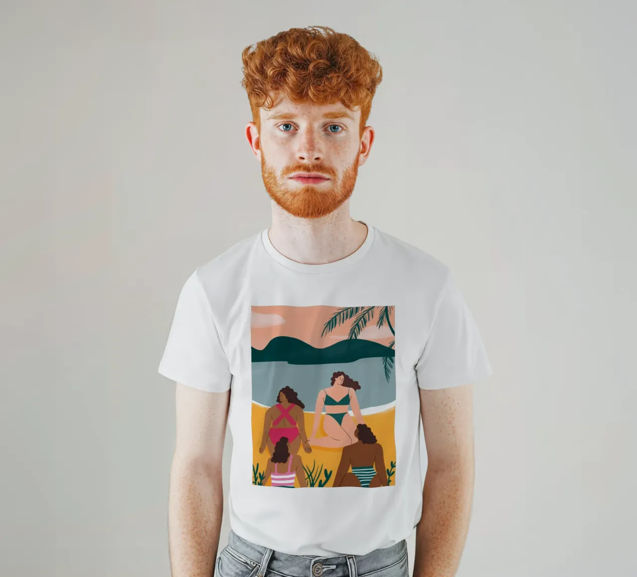 Sereno incontro sulla spiaggia t-shirt da Veiled Canvas