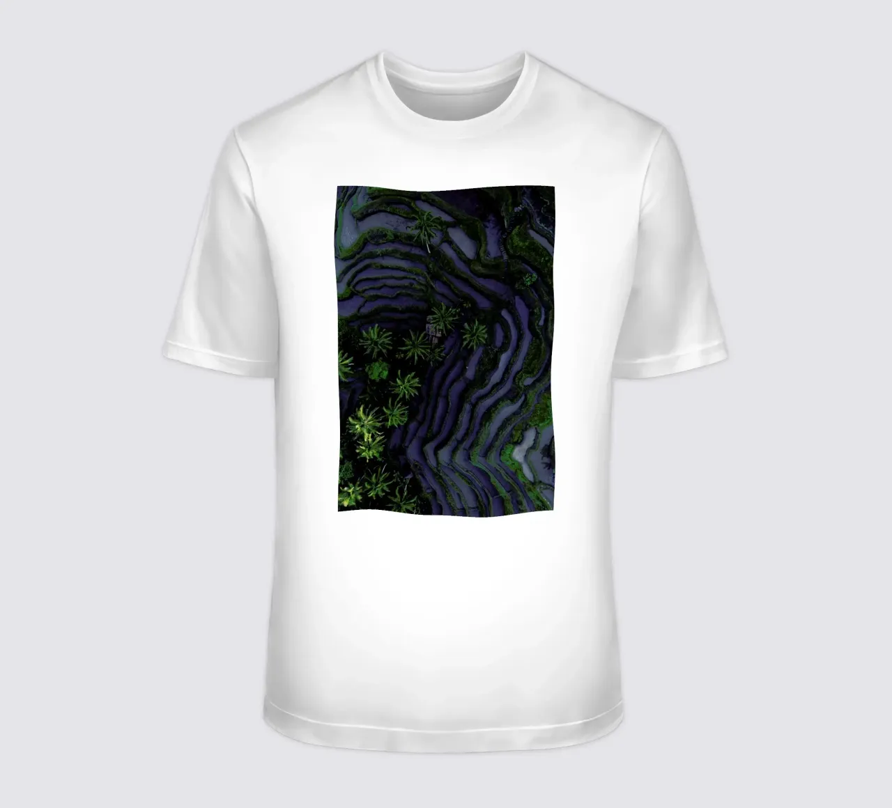 Tropical Risefields From Above t-shirt da Studio Nahili