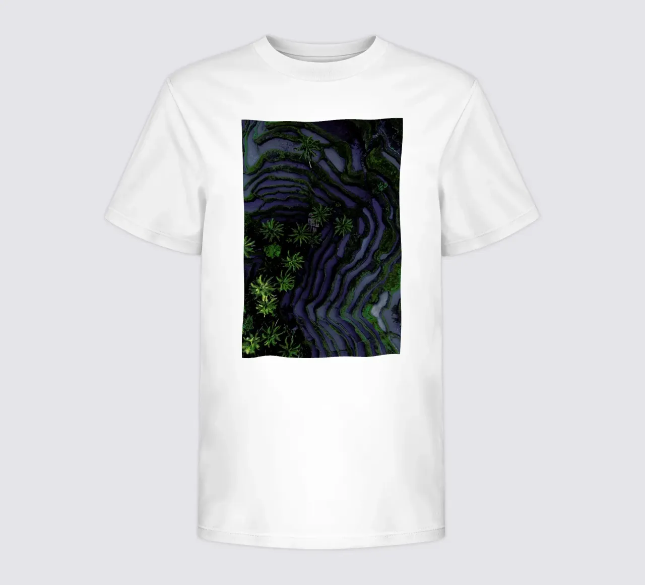 Tropical Risefields From Above kids t-shirt by Studio Nahili