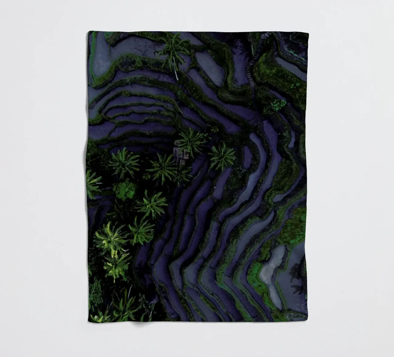 Tropical Risefields From Above coperta in pile da Studio Nahili