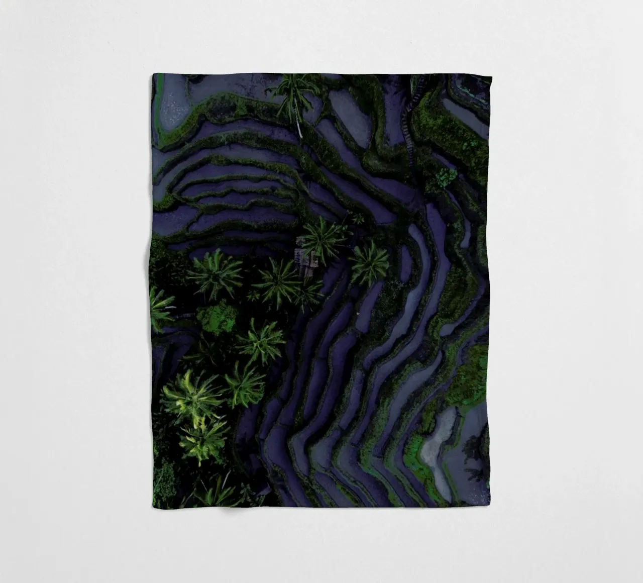 Tropical Risefields From Above coperta in pile da Studio Nahili