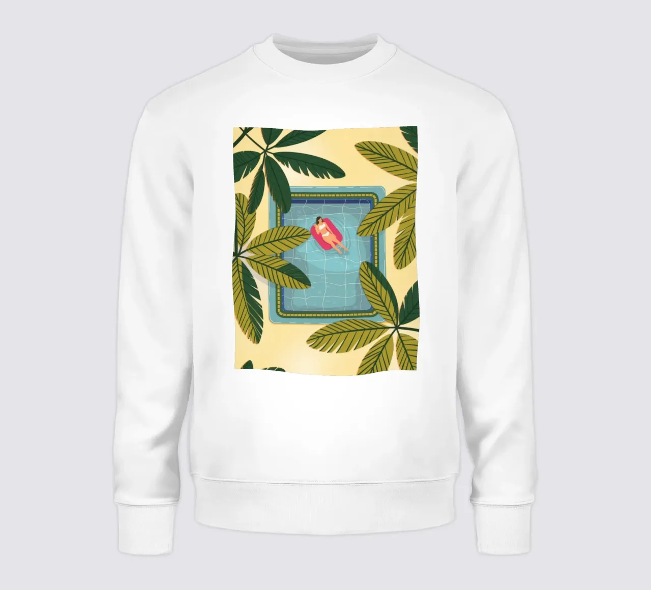 Tropical Poolside Escape sweatshirt by Veiled Canvas