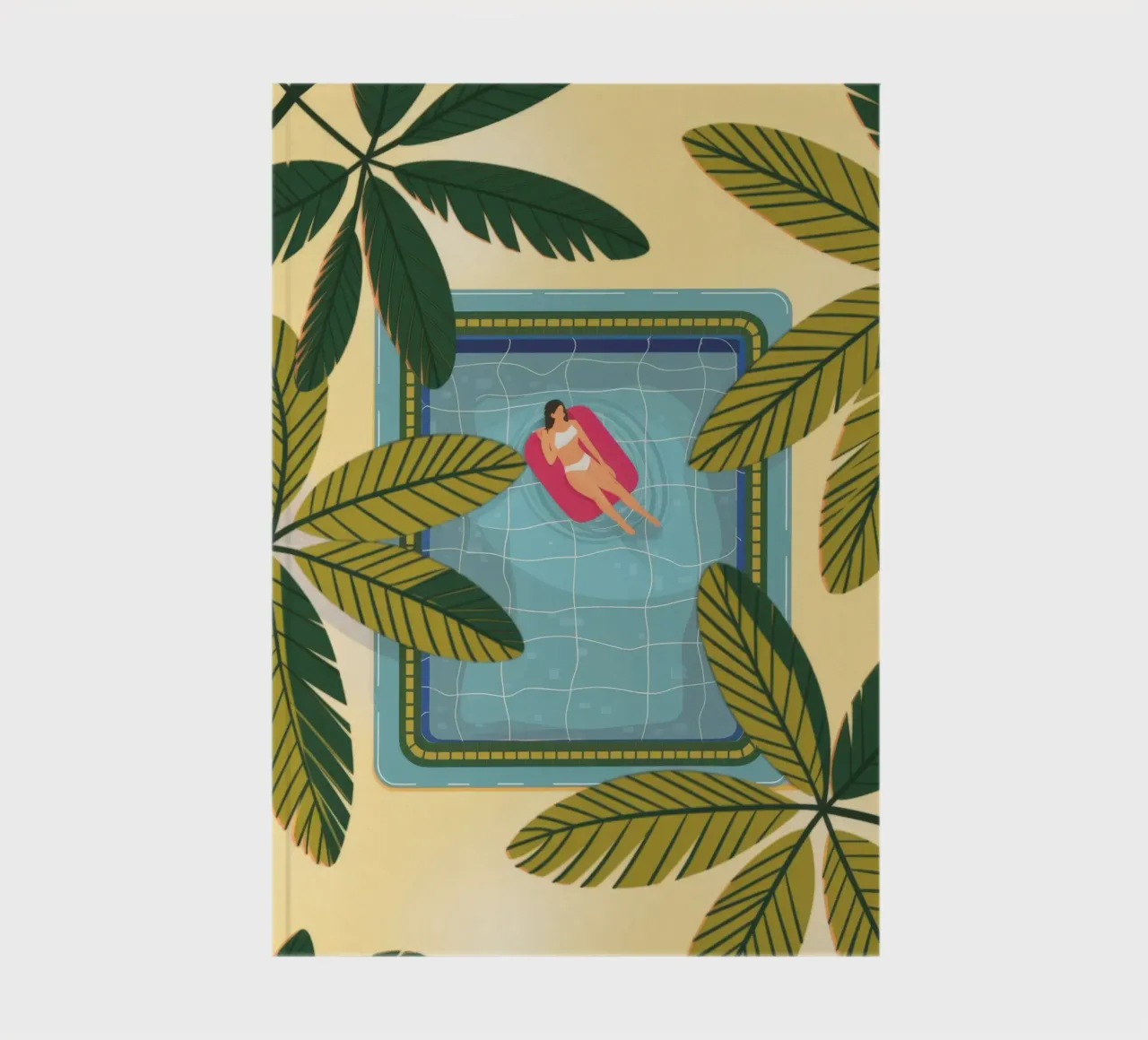 Tropical Poolside Escape notebook by Veiled Canvas