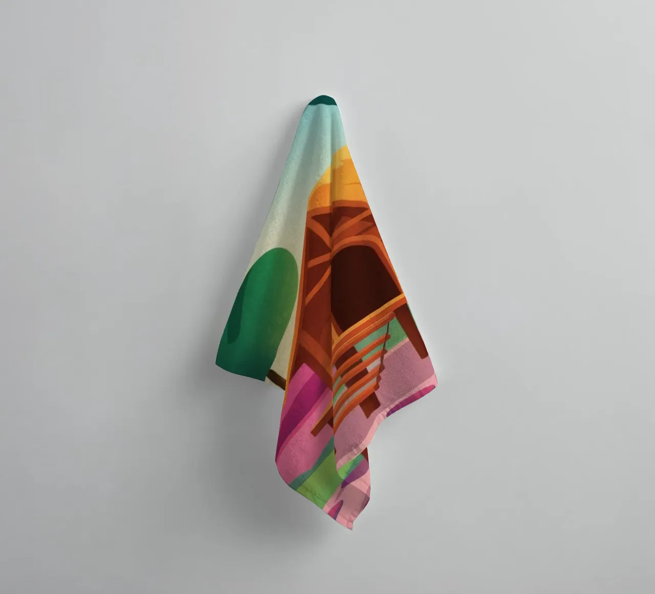 Rustig toevluchtsoord in het bos badhanddoek van Veiled Canvas