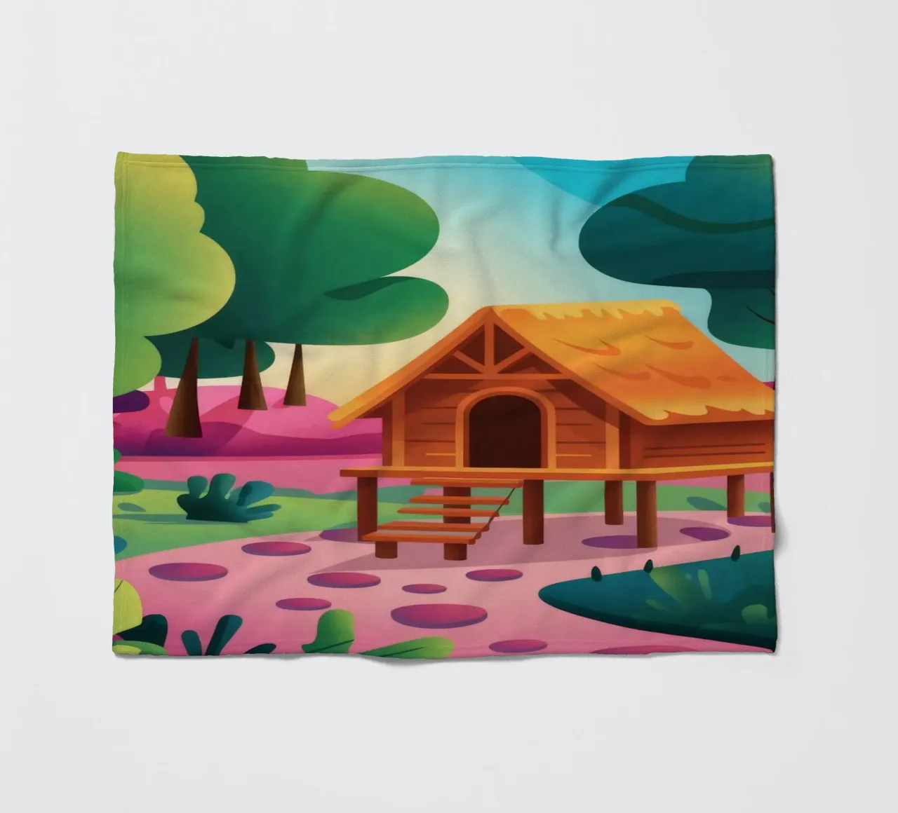 Ritiro nella foresta tranquilla coperta in pile da Veiled Canvas