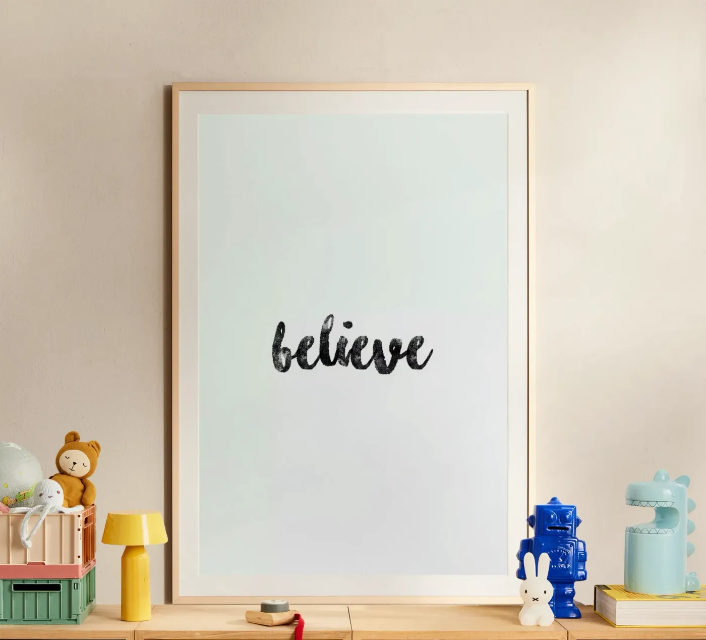 Believe poster da typed