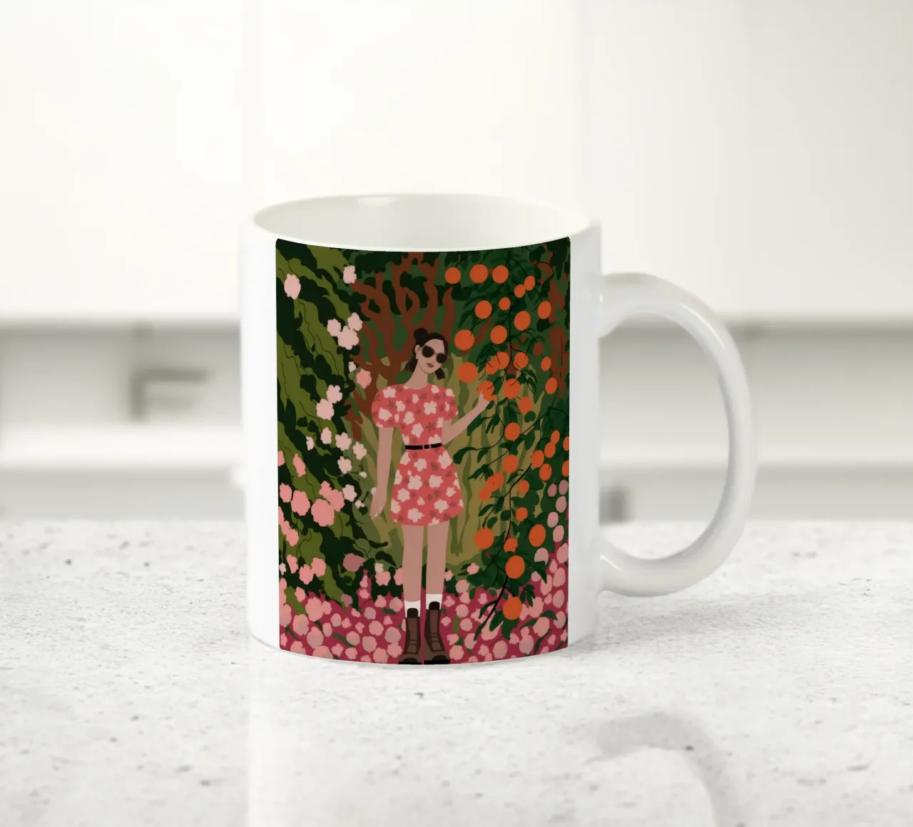 Giardino floreale Solitudine tazza in ceramica da Veiled Canvas