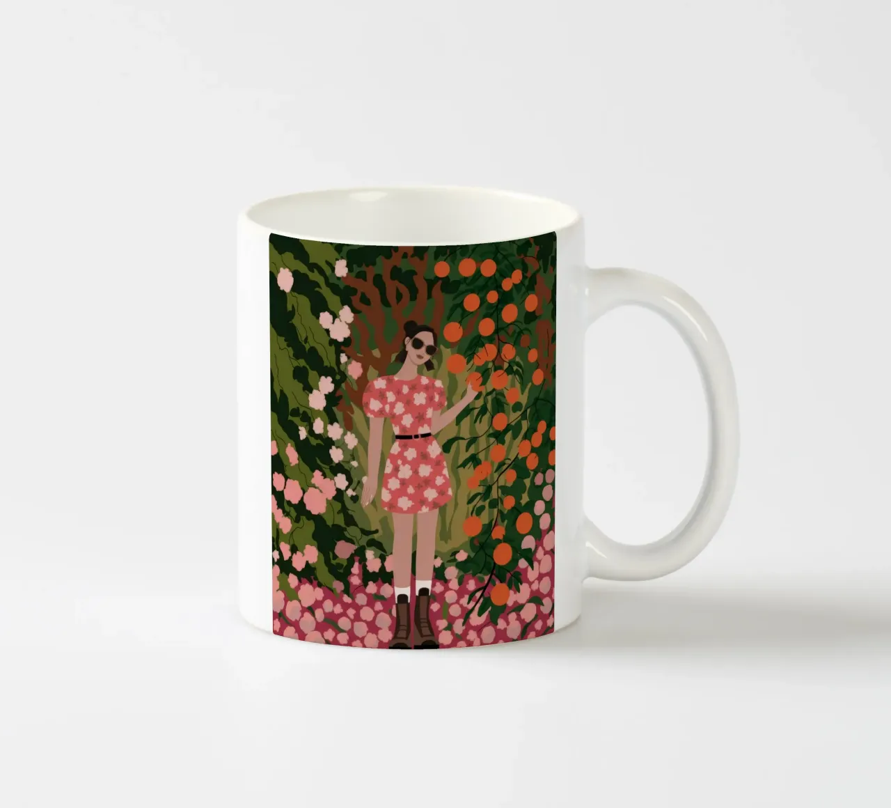 Giardino floreale Solitudine tazza in ceramica da Veiled Canvas