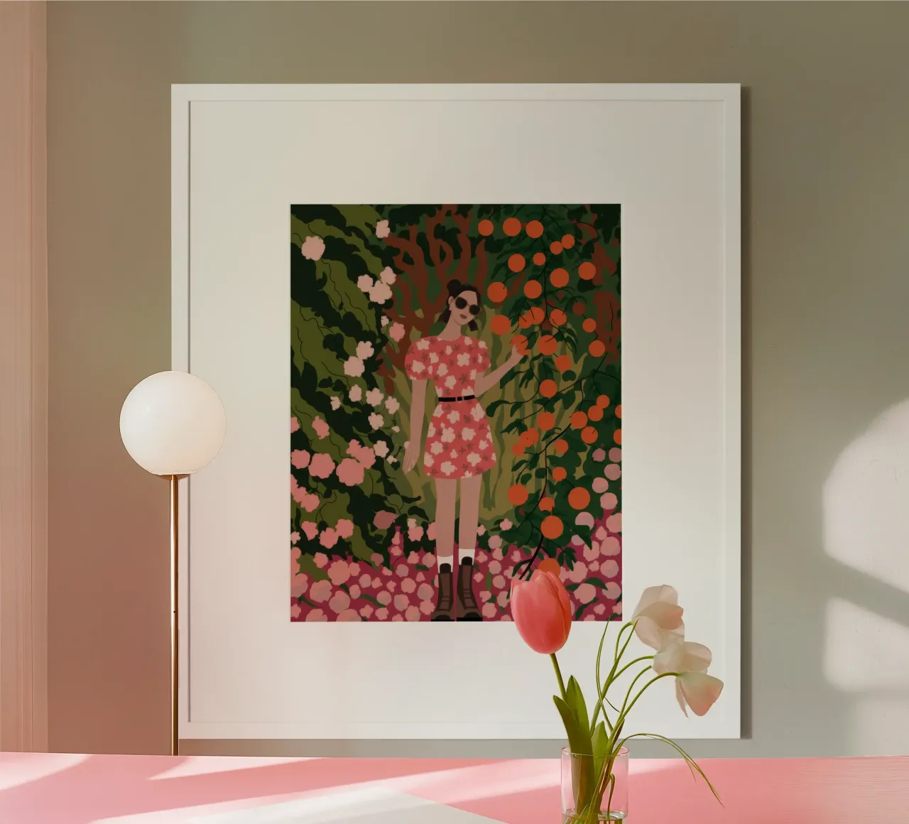 Blumengarten Einsamkeit Hahnemühle von Veiled Canvas