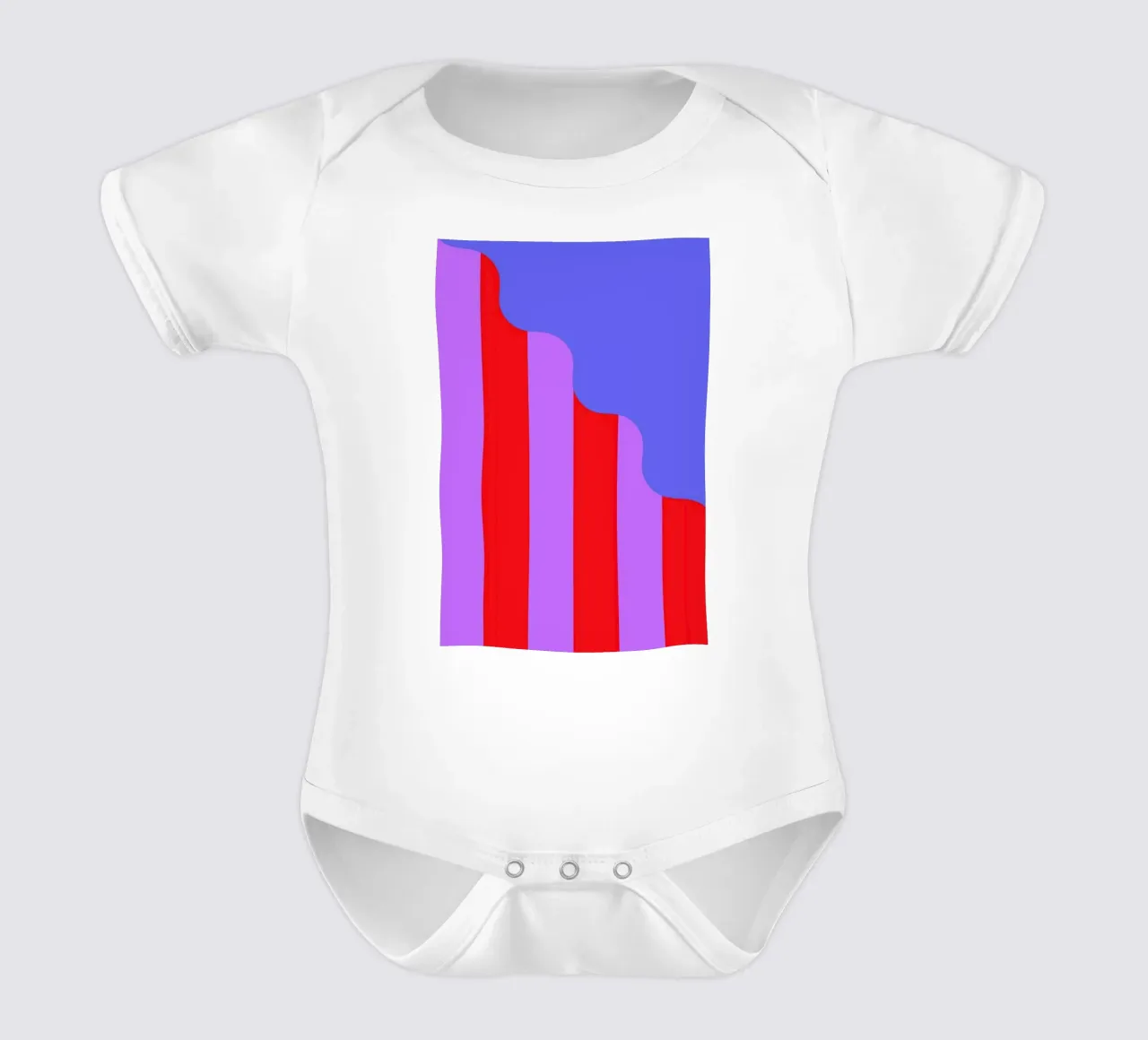 Stripes and Waves body neonato maniche corte da La Come Di
