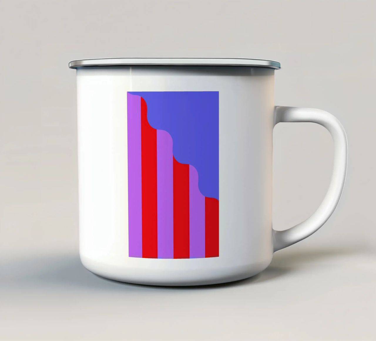 Stripes and Waves tazza in smalto da La Come Di