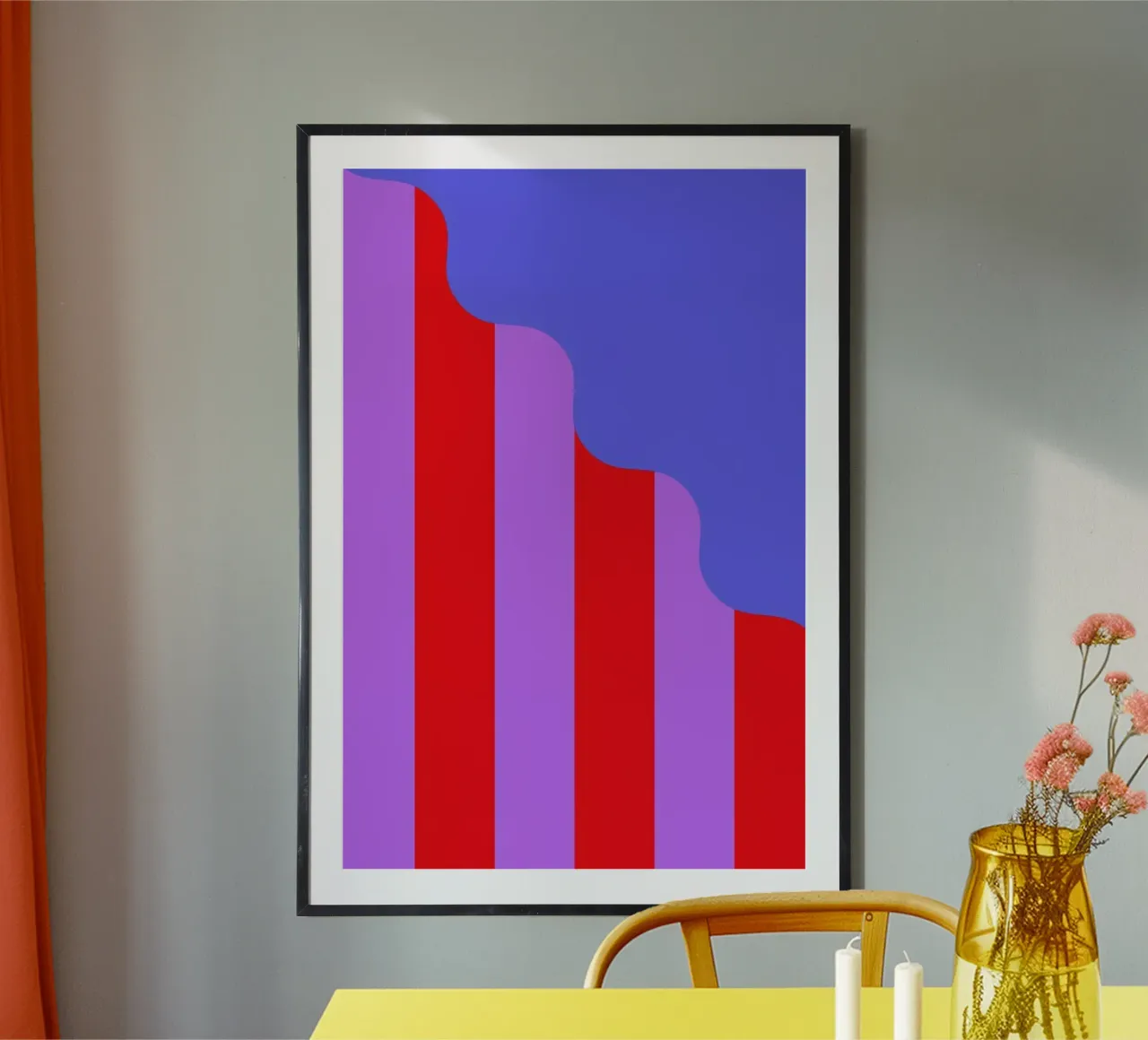 Stripes and Waves poster by La Come Di