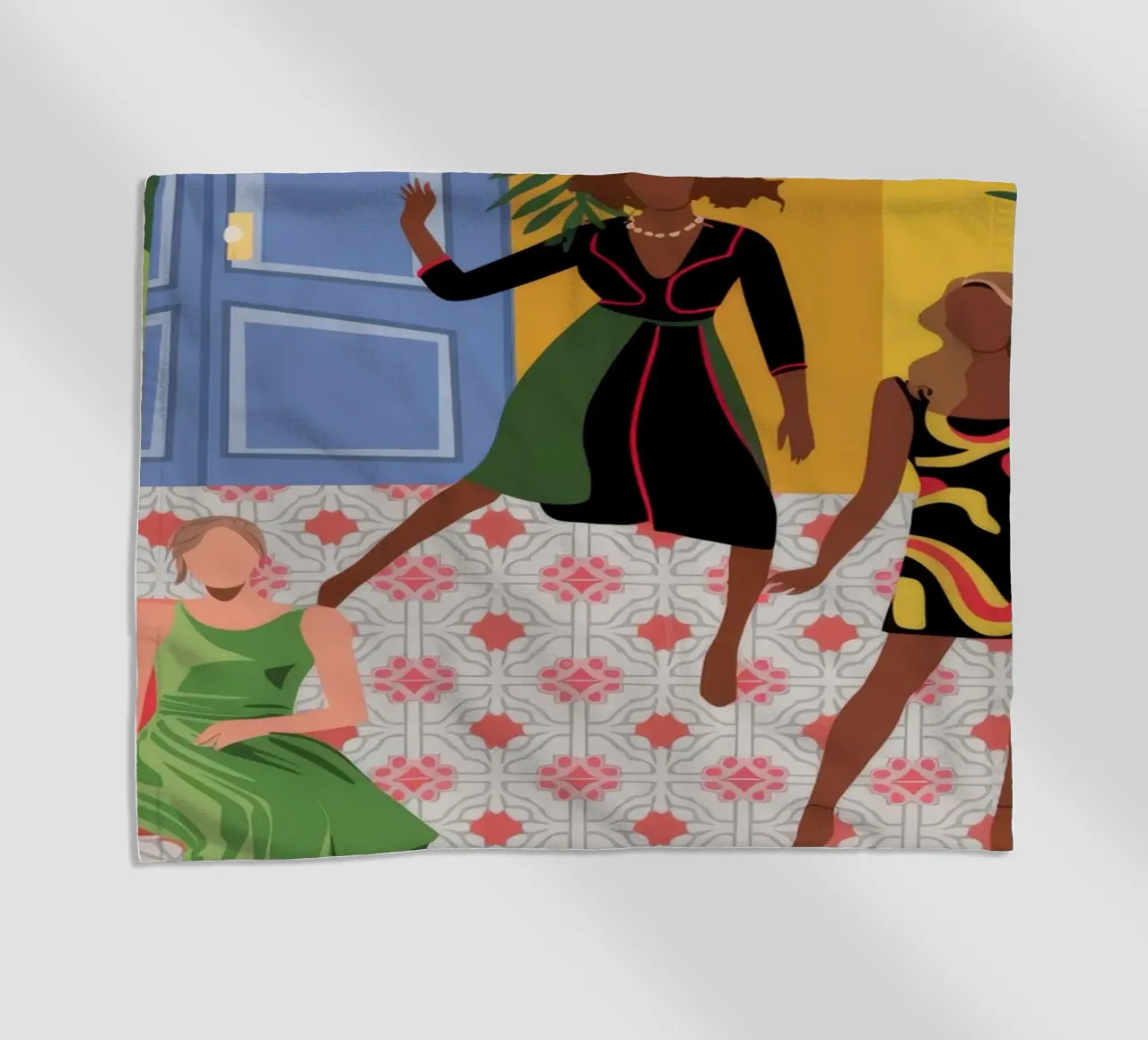 Dynamisch dansplezier strandhanddoek van Veiled Canvas