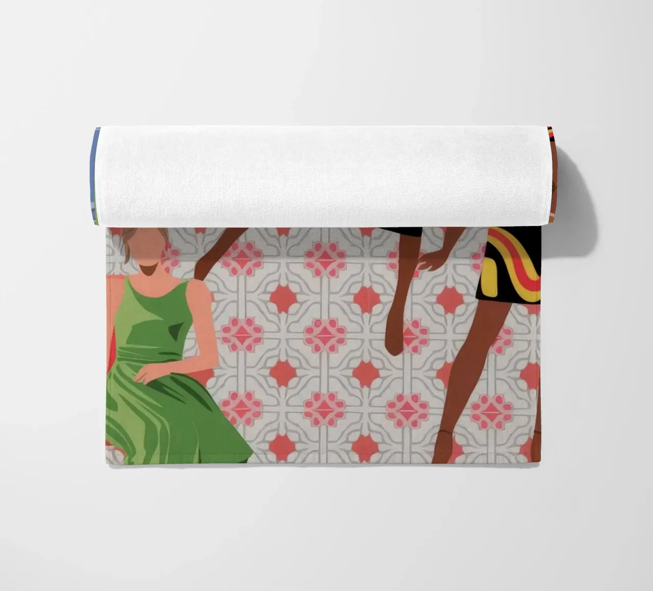 Dynamisch dansplezier strandhanddoek van Veiled Canvas