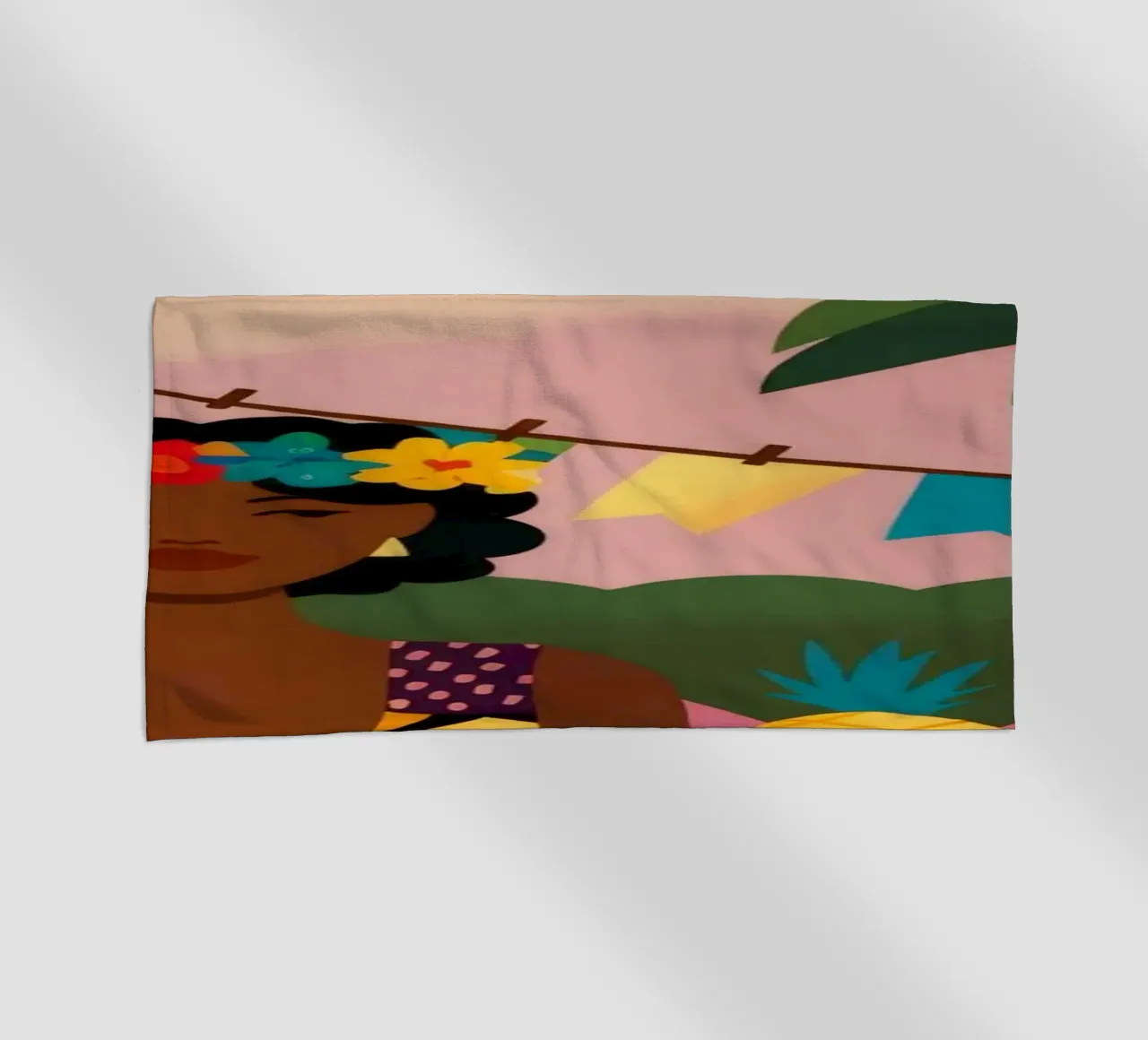 Fantasia di frutta tropicale telo mare da Veiled Canvas