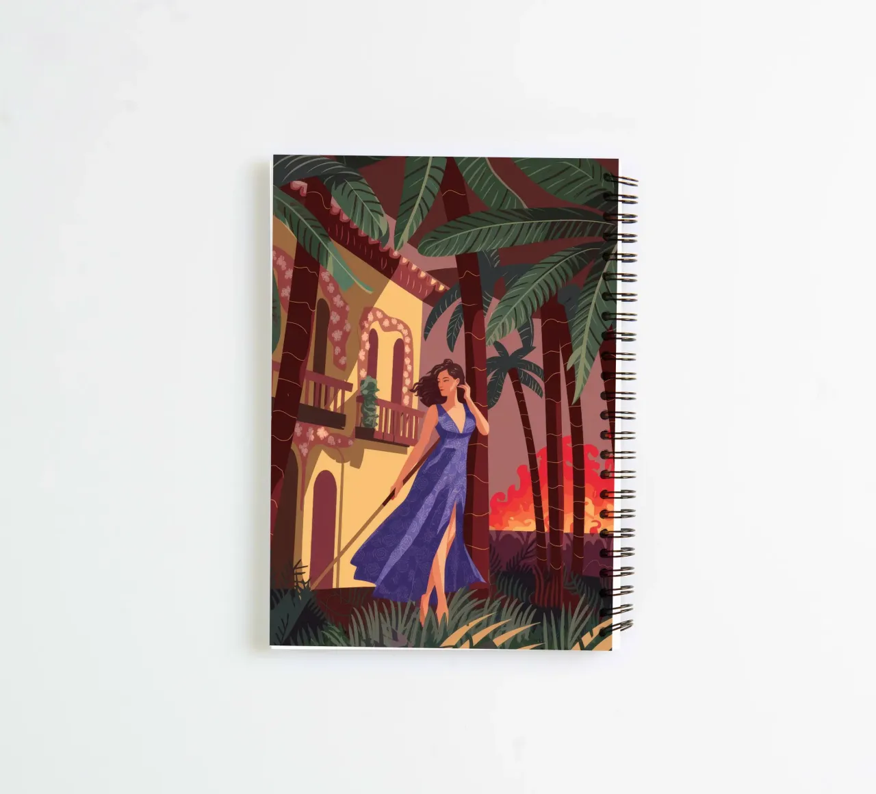 Romantic Evening Escape spiral notebook by Veiled Canvas