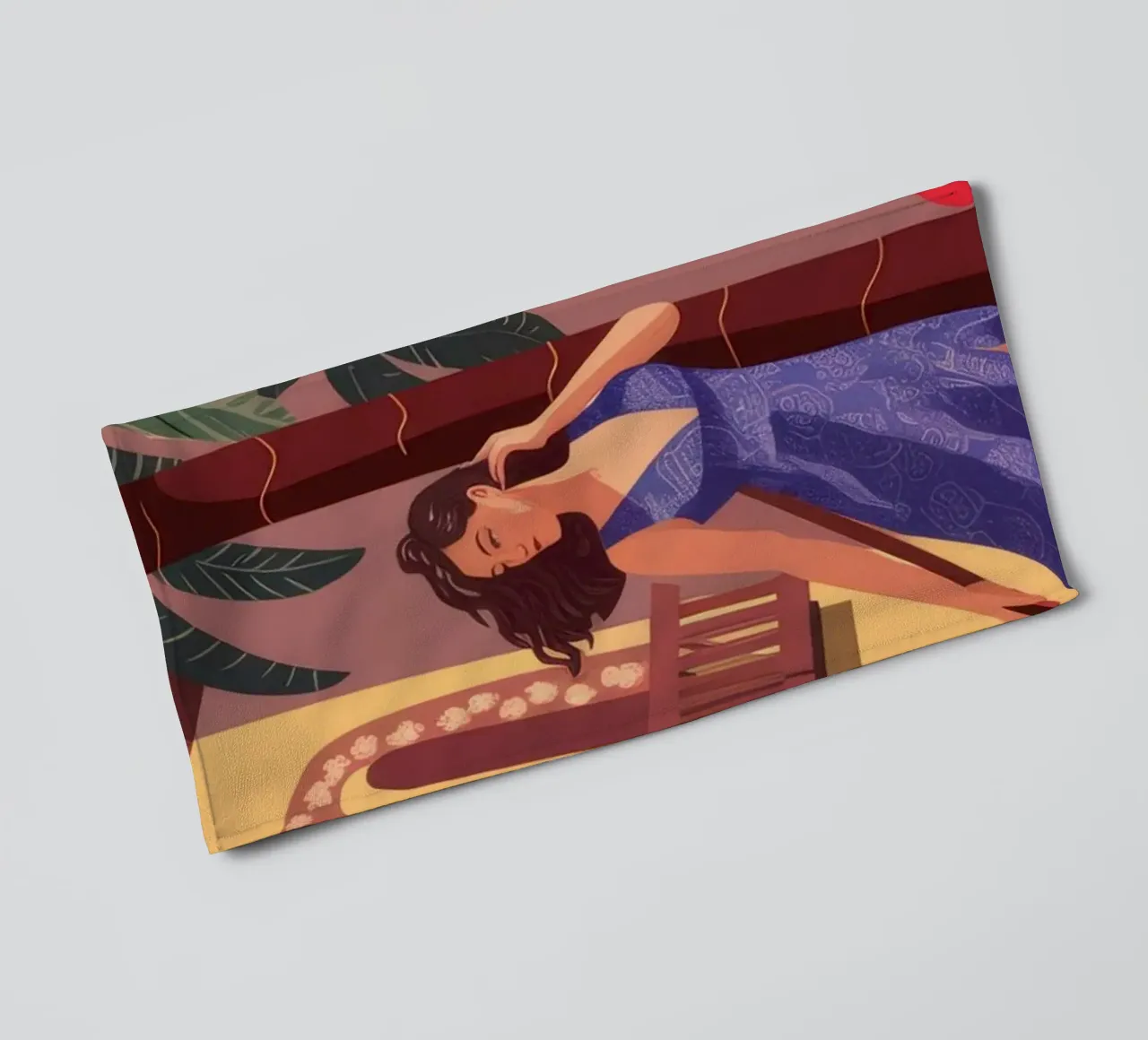 Romantic Evening Escape towel by Veiled Canvas