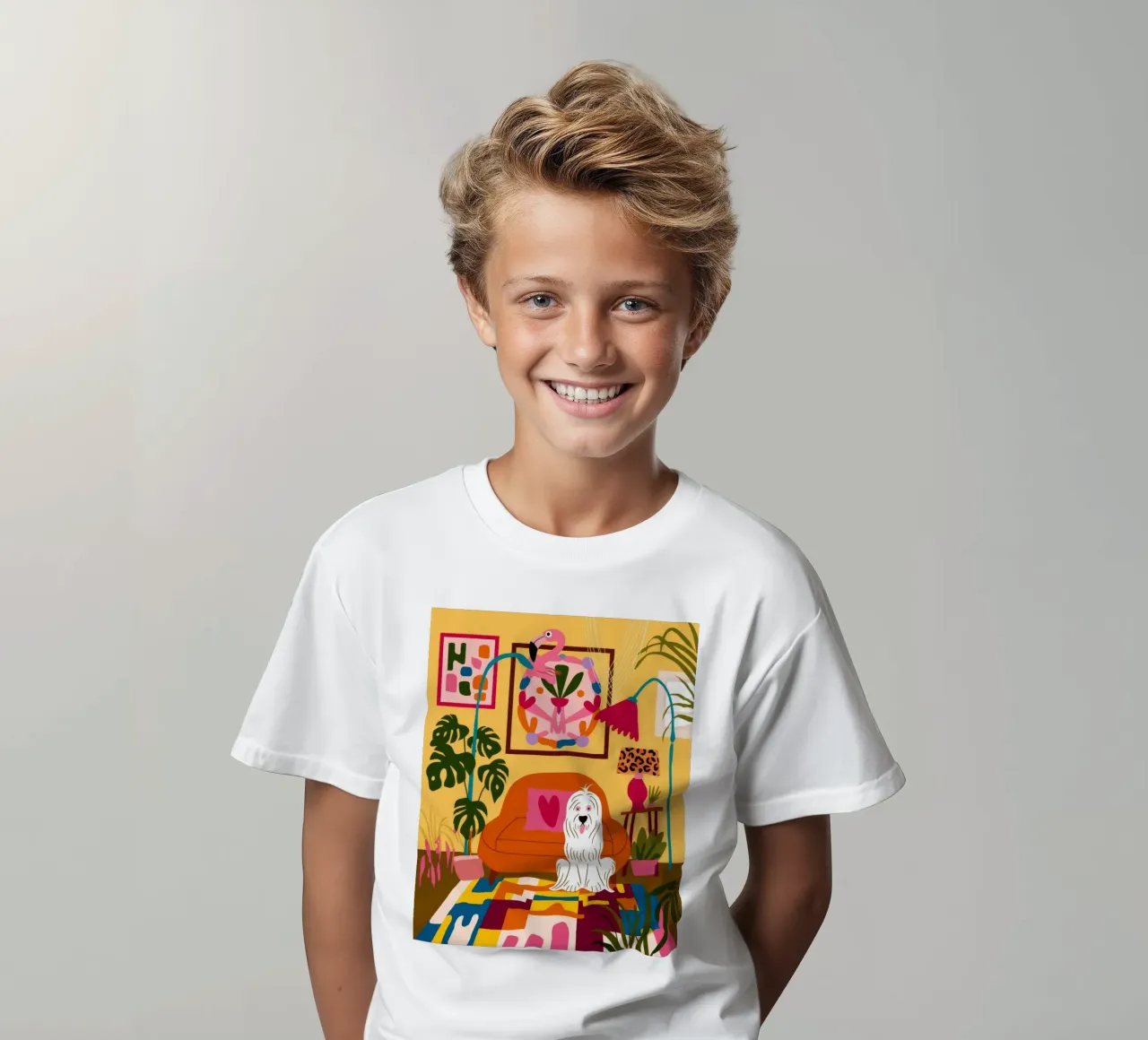 Accogliente angolo canino t-shirt bambini da Veiled Canvas