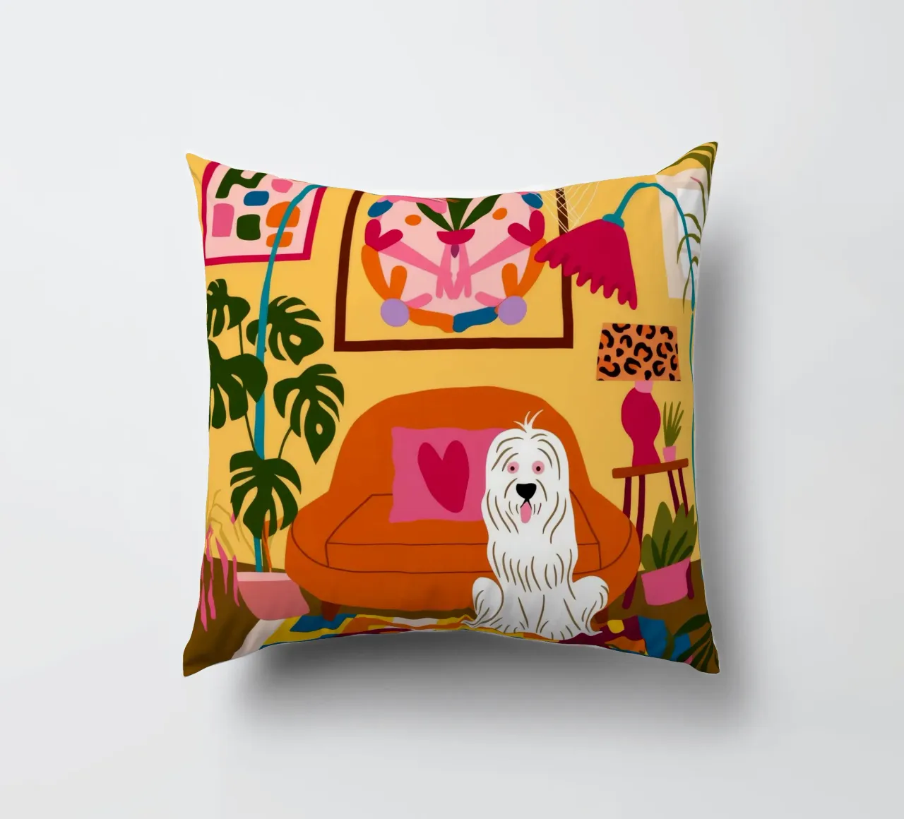 Accogliente angolo canino cuscino da Veiled Canvas