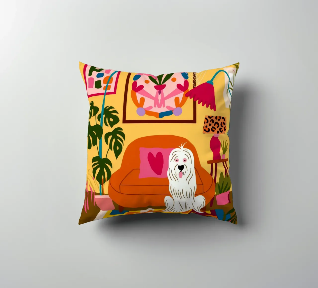 Accogliente angolo canino cuscino da Veiled Canvas